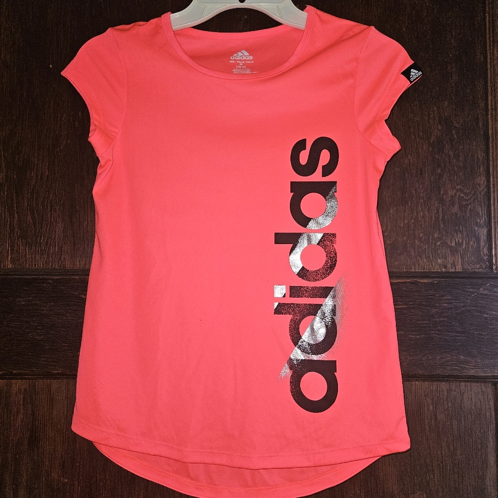 EUC Adidas Short Sleeve Top - Girls M 10/12